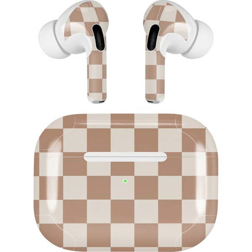 Neutral Checkered Apple AirPods Pro Skin